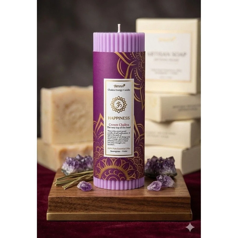 Crown Chakra - Happiness Candle (sweet grass & violet)